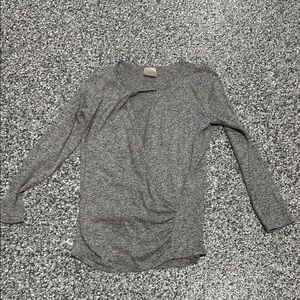 Gray Long Sleeve Women's Top